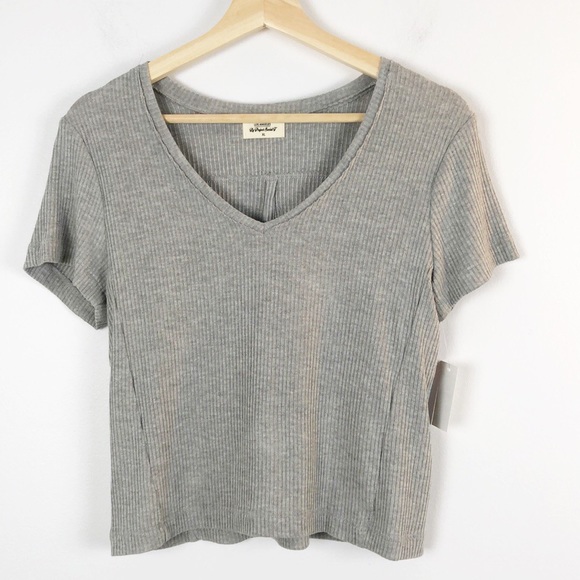 PST Cropped Top Tee Gray Size XL - Picture 6 of 8